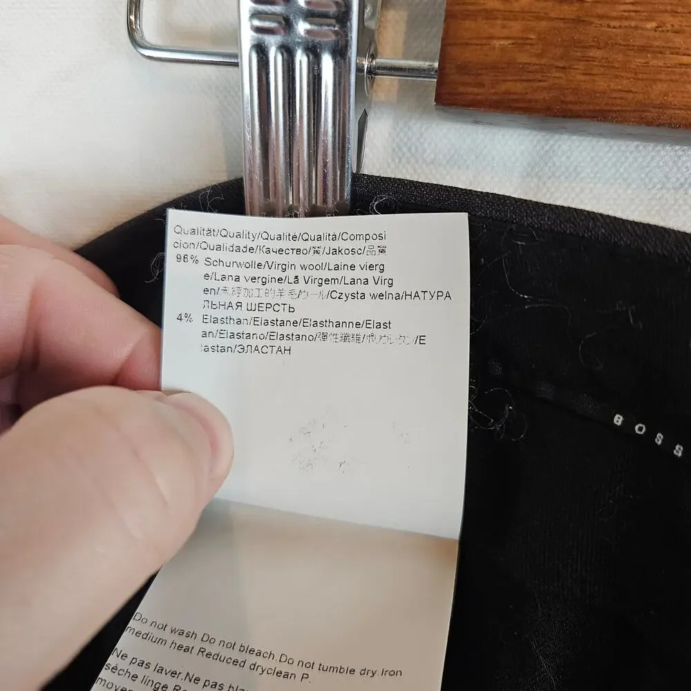 Boss Hugo Boss James‎ Brown Virgin Wool Pants, size 34R - Picture 5 of 5